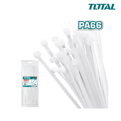 Bộ 100 dây rút nhựa trắng 150x2.5mm -TOTAL-THTCT15025