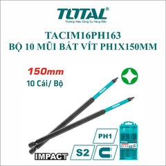 Bộ 10 mũi bắt vít PH1x150mm-TOTAL-TACIM16PH163