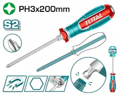 Tua vít bake đóng xuyên PH3x200mm -TOTAL-TGTPH3200