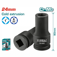 Đầu tuýp đen lục giác vuông 1" impact 24mm -TOTAL-THHISD0124L
