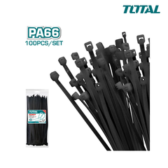 Bộ 100 dây rút nhựa đen 200x3.6mm -TOTAL-THTCTB20036
