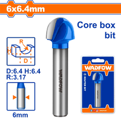 Mũi phay gỗ đầu tròn 6x6x6.4mm Wadfow  WRG8401