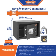 Két sắt điện tử 25x35x25cm-Wadfow-WEB1525