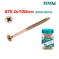 Bộ 60 vít bắt gỗ ST5.0x100mm -TOTAL-WJBS5010011
