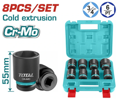Bộ 8 đầu tuýp tác động 3/4"DR-TOTAL-THKISD34081