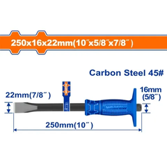 Mũi đục dẹp nguội 22x16x250mm-Wadfow WCC1301