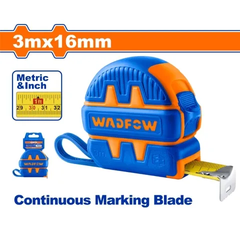Thước kéo thép nền vàng 3x16mm-Wadfow WMT1210
