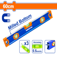Thước thủy nam châm mạnh 60cm-Wadfow WSL3G60
