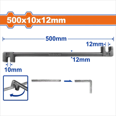 Vam càng cua uốn sắt 10x12mm-Wadfow WQB3350