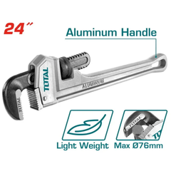 Mỏ lết răng tay cầm nhôm 24" (600mm) -TOTAL-THTAL17246