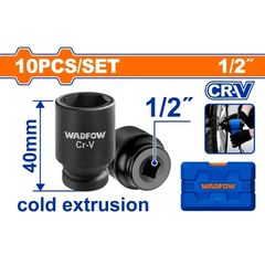 Bộ 10 đầu tuýp 1/2" 40mm-Wadfow WMS1D01