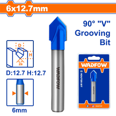 Mũi phay gỗ cắt rãnh V 6x12.7mm Wadfow  WRG2404