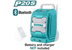 Radio 
công trường 
dùng pin 20V-TOTAL-TJRLI2001