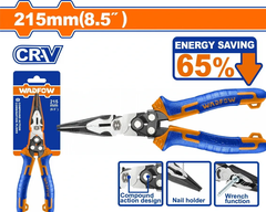 Kìm mũi dài trợ lực 8.5"/215mm-Wadfow WPL2768