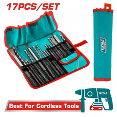 Bộ 17 mũi bê tông và mũi đục đầu gài SDS-TOTAL-TACSD91701