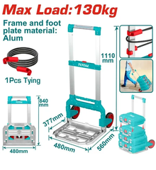 Xe đẩy tay gấp gọn 130Kg-TOTAL-THWB61201
