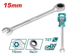 Cờ lê miệng vòng 2 chiều (15mm) -TOTAL-TCSPAR151