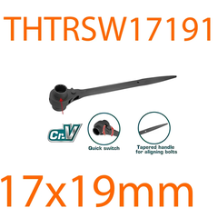 Cờ lê đuôi chuột tuýp đôi 17x19mm -TOTAL-THTRSW17191
