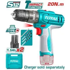 Máy khoan búa dùng pin  12V (không kèm sạc)-TOTAL-TIDLI12206