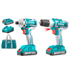 Bộ combo máy siết vít TIRLI2017 và máy khoan TDLI20051 dùng pin 20V -TOTAL-TCKLI2006