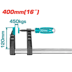 Kẹp gỗ chữ F (120x400) -TOTAL-THT1321202