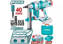 Máy bắn đinh bê tông không chổi than dùng pin 20V-TOTAL-TCNLI9008
