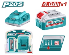 Bộ 1 pin TFBLI20021 và 1 sạc TFCLI2001 dùng pin Lithium-Ion 20V-TOTAL-TFBCPK1012