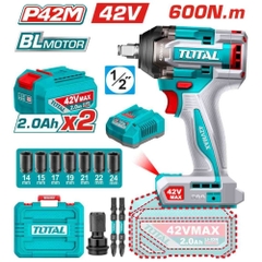 Máy siết buloong không chổi than dùng pin 42V-TOTAL-TIWLI42602