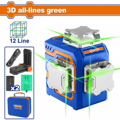 Máy đo mức cân bằng tia lade (3D 12 tia xanh) Wadfow WLE2M12