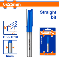 Mũi phay gỗ thẳng 6x25mm Wadfow  WRG1408