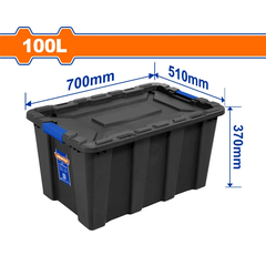 Hộp nhựa trữ kho đen 100L-Wadfow WTB331B