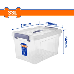 Hộp nhựa trữ kho trắng trong 33L-Wadfow WTB2335