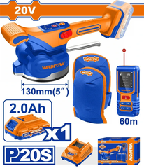 Bộ combo Máy rung ốp lát gạch dùng pin 20V và máy đo khoảng cách tia lazer Wadfow WOS241185
