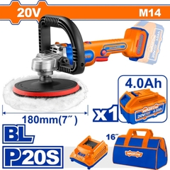 Máy đánh bóng dùng pin 20V-180mm (không chổi than) Wadfow  WHL1B181