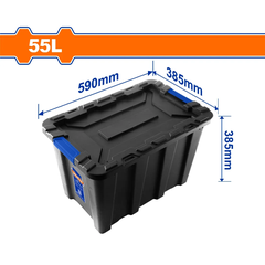Hộp nhựa trữ kho đen 55L-Wadfow WTB3355