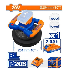 Máy đánh bóng dùng pin 20V-254mm (không chổi than) Wadfow  WHL352541