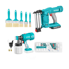 Bộ combo súng bắn đinh TCBNLI2016 máy phun sơn TCSGLI20406 dùng pin 20V-TOTAL-TOSLI23054