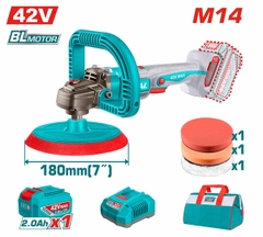 Máy đánh bóng không chổi than dùng pin 42V-TOTAL-TAPLI42181