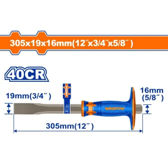 Mũi đục dẹp nguội 19x16x305mm-Wadfow WCC2311