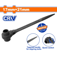 Cờ lê đuôi chuột tuýp đôi 17mm+21mm-Wadfow WSA7102