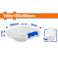 Hộp nhựa trong suốt chia 6 ngăn đựng linh kiện 180x165x50mm-Wadfow WTB8341
