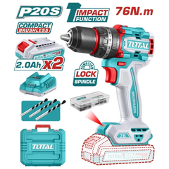 Máy khoan búa không chổi than dùng pin 20V-TOTAL-TIDLI20768