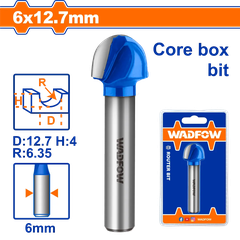 Mũi phay gỗ đầu tròn 6x6x12.7mm Wadfow  WRG8404