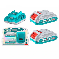 Bộ 2 pin TFBLI20011 và 1 sạc TFCLI2001 dùng pin  20V-TOTAL-TFBCPK1222