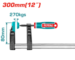 Kẹp gỗ chữ F (80x300) -TOTAL-THT1320801