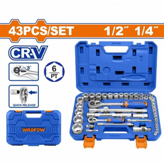 Bộ 43 đầu tuýp 1/4"&1/2"-Wadfow WST3D43