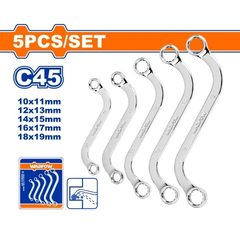 Bộ 5 cờ lê hai đầu vòng hình chữ S-Wadfow WFR4405