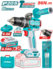 Máy khoan búa không chổi than dùng pin 20V-TOTAL-TIDLI209686