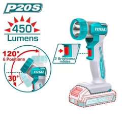 Đèn làm việc dùng pin 20V (không kèm pin & sạc)-TOTAL-TWLI2058