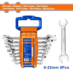 Bộ 8 cờ lê 2 đầu miệng 6-22mm-Wadfow WDS2208